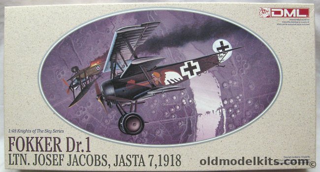 DML 1/48 Fokker DR-1 (DR.1) Triplane - Jasta 7 1918 - Ltn. Josef Jacobs, 5906 plastic model kit